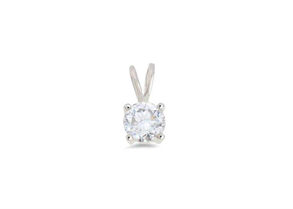 Rhodium Plated | Solitaire Stud Pendants